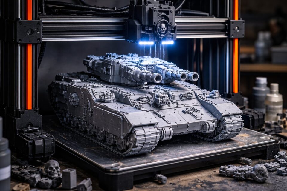 3D print af Warhammer kampvogn